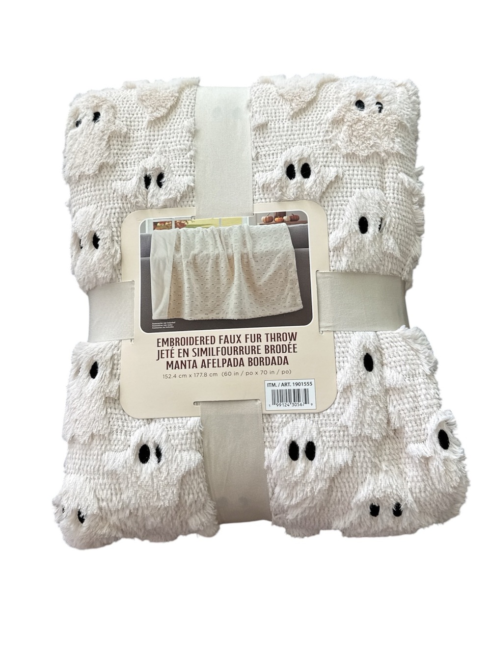 Costco Faux Fur Ghost Embroidered Halloween Fall
Throw Blanket New Viral - Picture 2 of 8